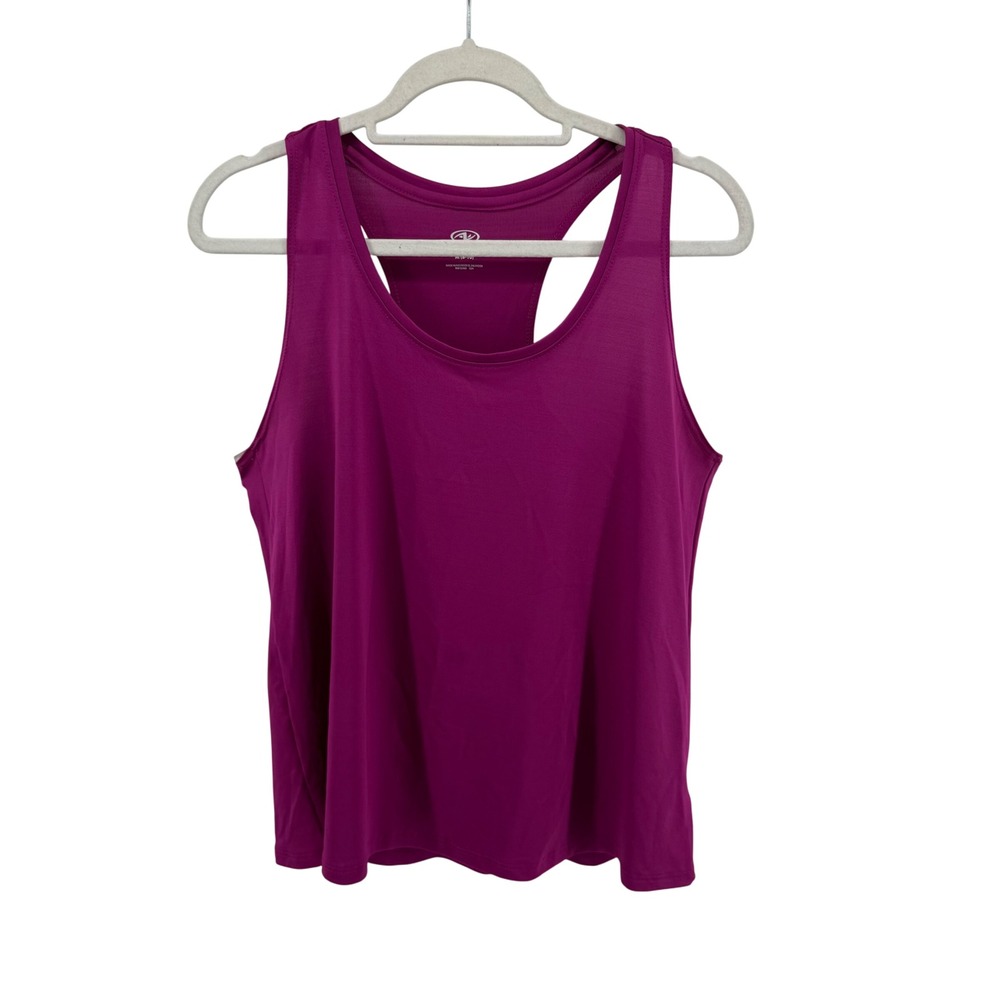 Athletic Works Womens Tank Top Racerback Activewear Purple Size M (8-10)
